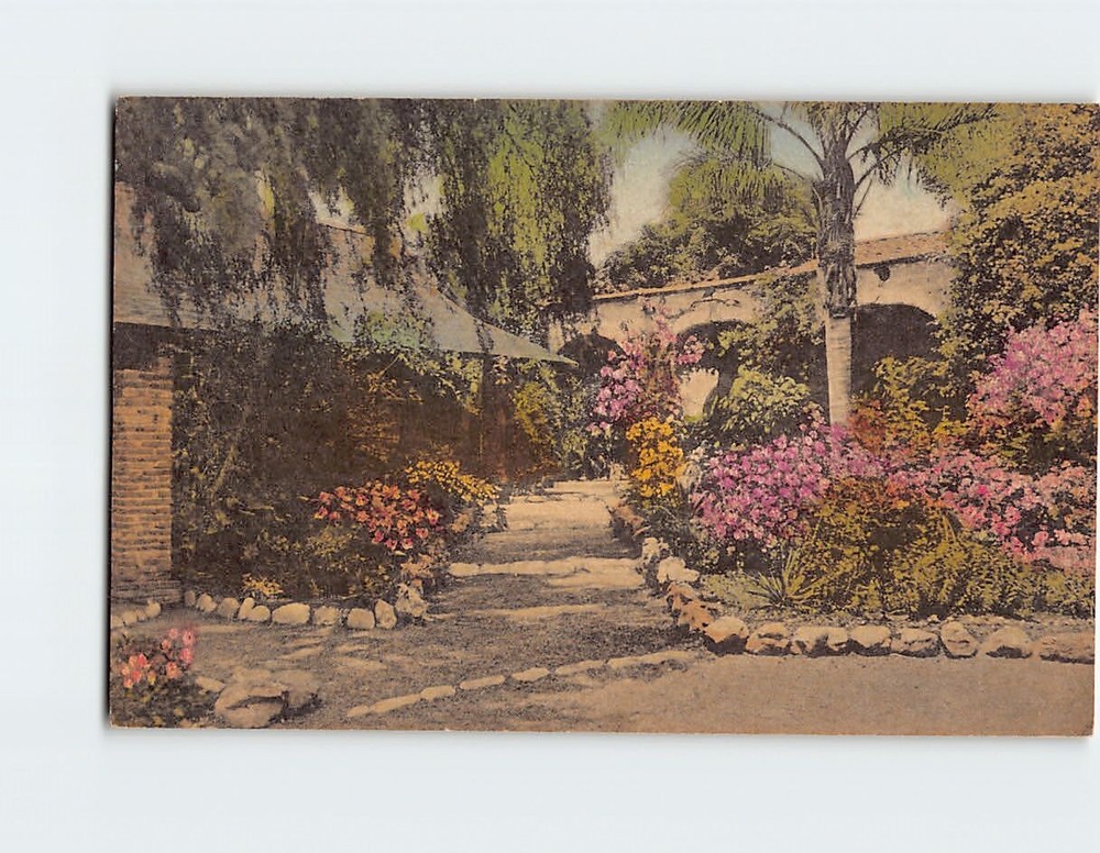 Postcard Entrance Barracks Building San Juan Capistrano California USA