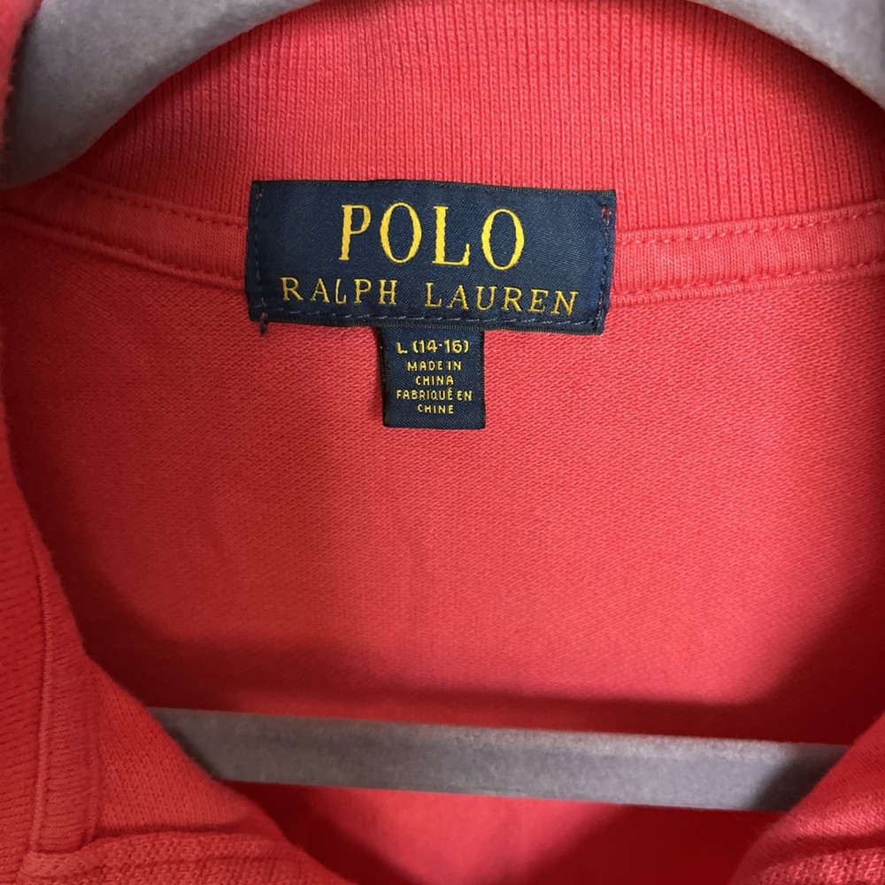 Polo Ralph Lauren Big Blue Pony #3 Red Polo Shirt Boys Youth Large 14-16