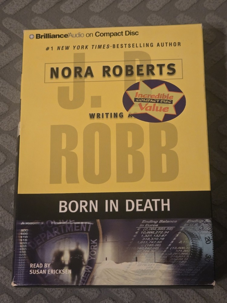 J D Robb Nora Roberts Born In Death Audiobook 5 CDs Brilliance Audio