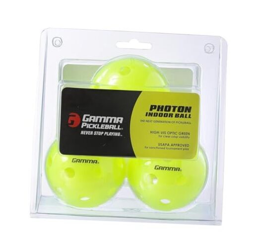 Photon Pickleballs, 26 Holes for Precise Flight, USAPA Approved 3 Pack Indoor