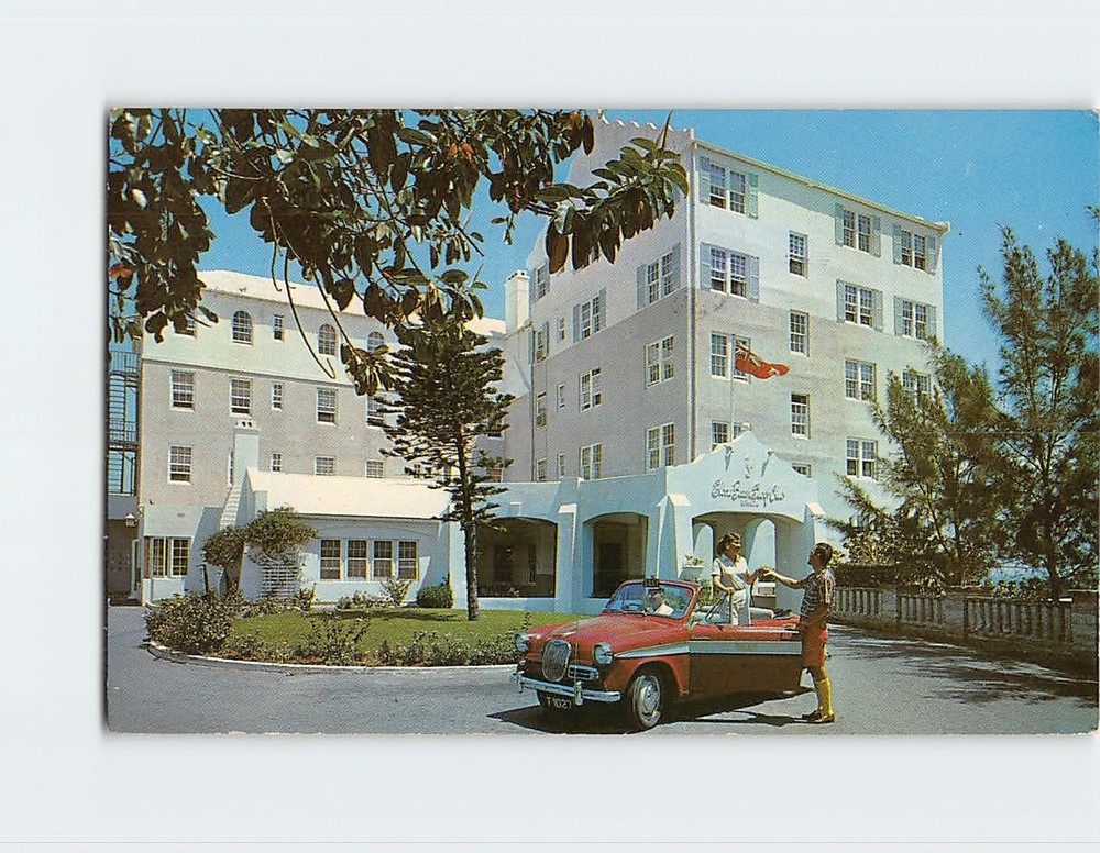 Postcard Entrance to Elbow Beach Surf Club Bermuda British Overseas Territory