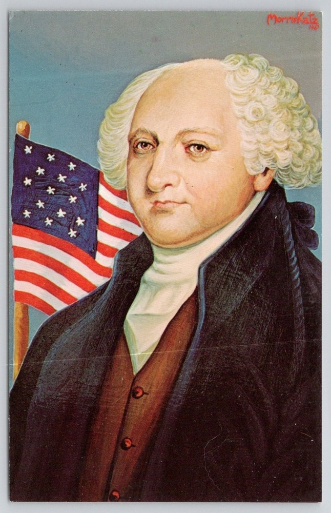 1967 Morris Katz George Washington Portrait Postcard - Mislabeled John Adams