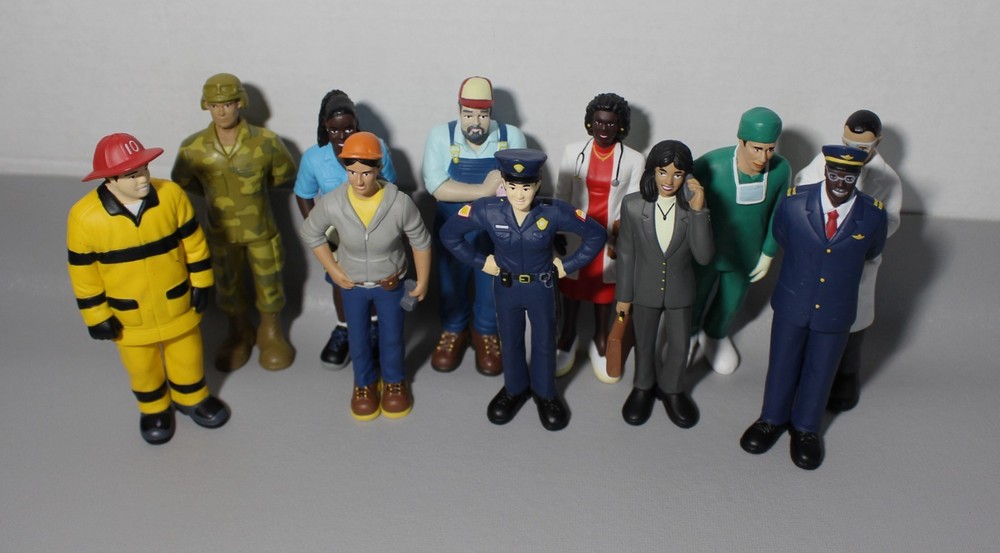 Lakeshore Block Play People Community Various Professions Career Play Lot of 11