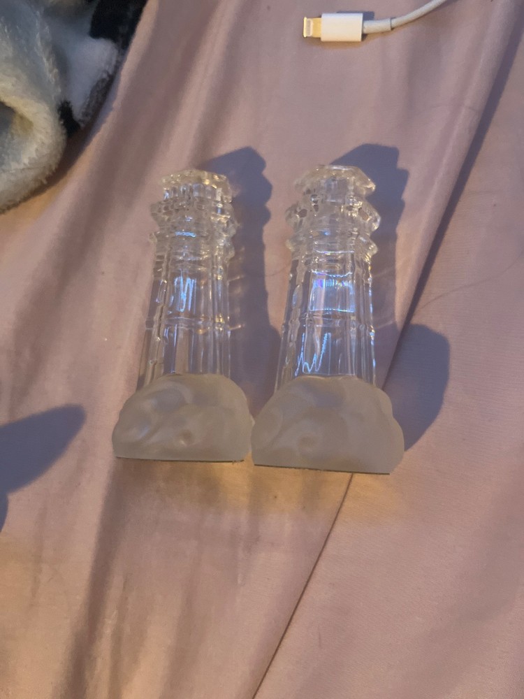 Lenox Lighthouse Salt and Pepper Shakers Full Lead Crystal 4