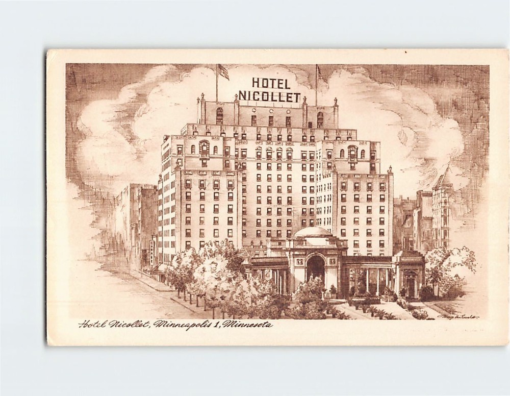 Postcard Hotel Nicollet Minneapolis Minnesota USA North America