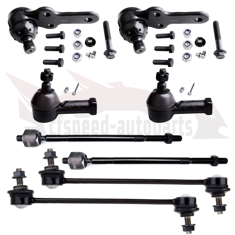 8pc Front Suspension Kit for 2006-2007 Ford Focus - Ball Joints Tie Rods Sway Bars