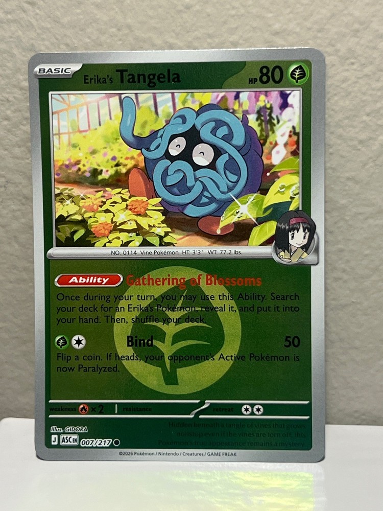 Erika's Tangela (Energy Symbol) 007/217 Ascended Heroes Pokemon Reverse Holo NM