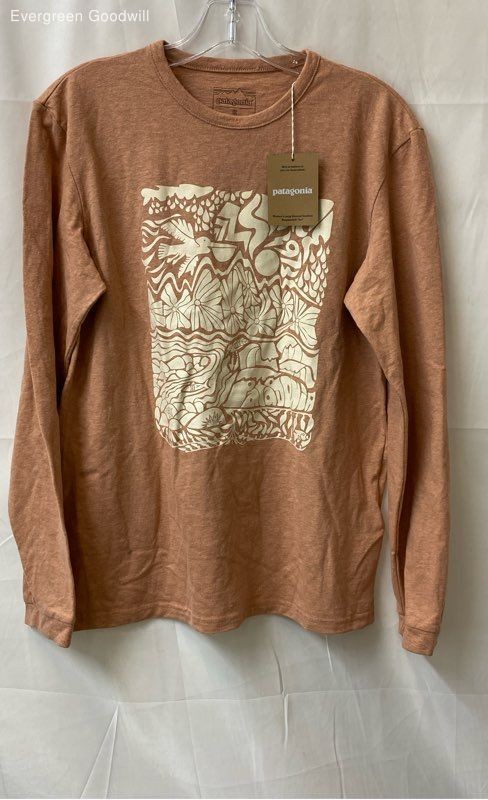 NWT Patagonia Women's Terra Pink Long Sleeve Seadaze Responsibili T-Shirt Size S