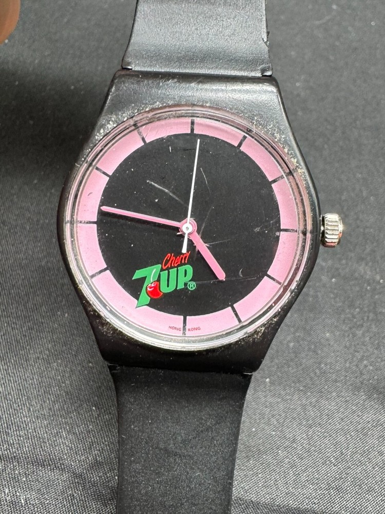 Vintage 1980's Advertising Watch- 7UP -Needs Battery
