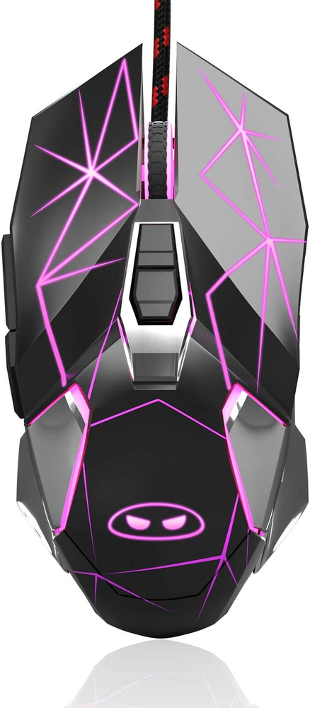 G10 Wired Gaming Mouse with 7-Color LED Backlight and 6 Adjustable DPI Levels