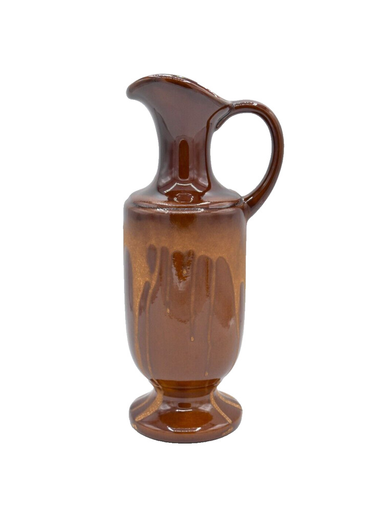 Vintage Royal Haeger Brown Drip Glaze Pitcher Urn Ewer Vase Pottery MCM 12