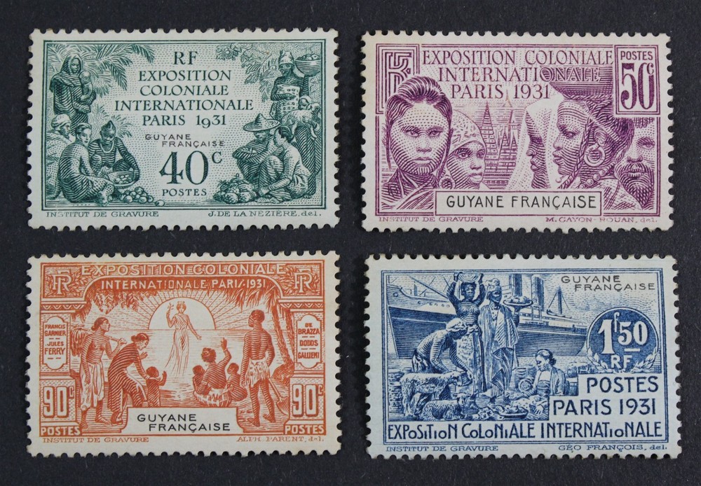 CKStamps: France Stamps Collection Guiana Scott#152-155 Mint NH OG