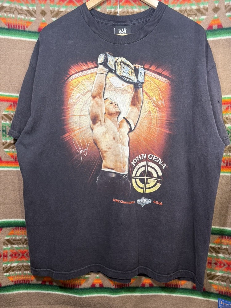 Vintage John Cena shirt 2006 Size XL WrestleMania 24x28