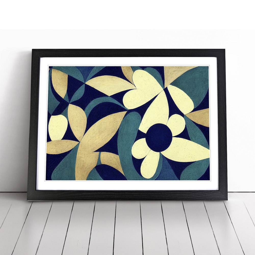 Bluebell Flower Abstract Wall Art Print Framed Canvas Picture Poster Decor