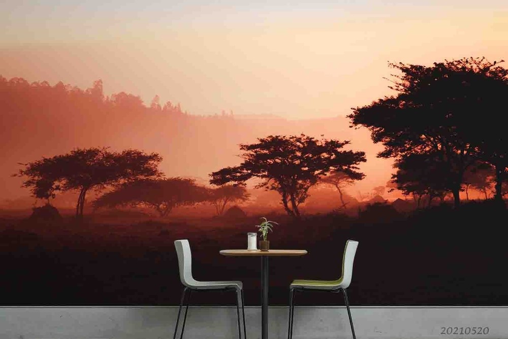 3D Forest Grassland Sunset Landscape Wall Murals Wallpaper Murals Wall Sticker