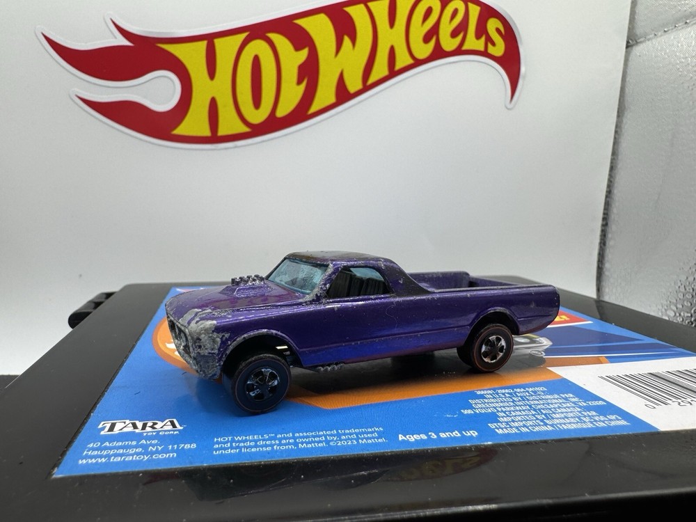 Vintage Hot Wheels Redline 1967 Purple Custom Fleetside USA