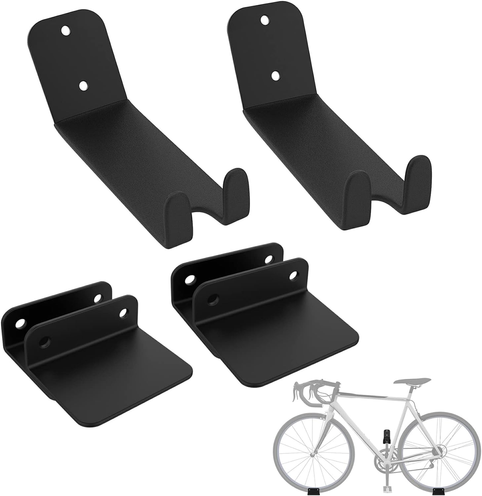 3 Pack Bike Pedal Hanger Wall Mount, Heavy Duty Horizontal Bike Rack for Garage