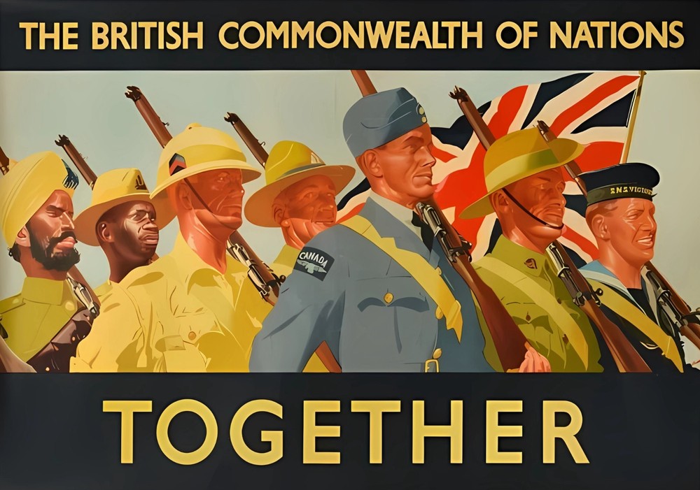 British Commonwealth Of Nations Together Vintage World War 2 Poster Print