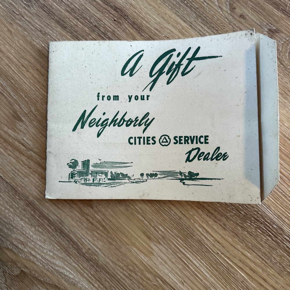 Vintage Cities Service Dealer Ephemera with Antique Car Prints