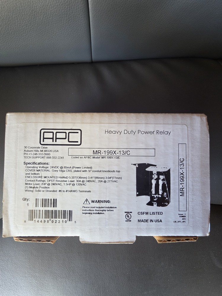 APC Heavy Duty Power Relay MR-199X-13/C Grey
