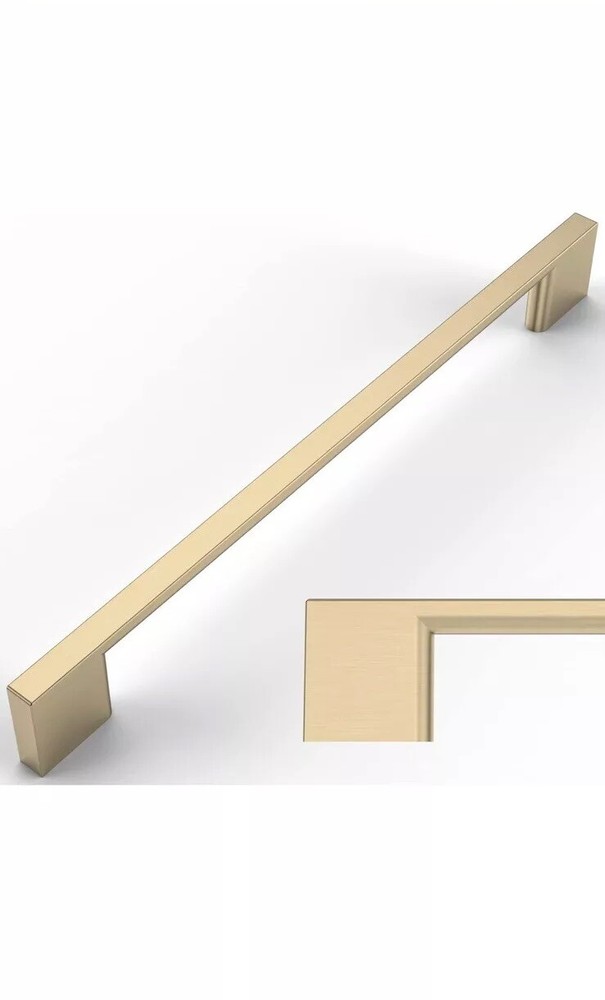 Amerdeco 10 Pack Brushed Brass Cabinet Pulls 7.5 Inch(192MM) Hole Centers