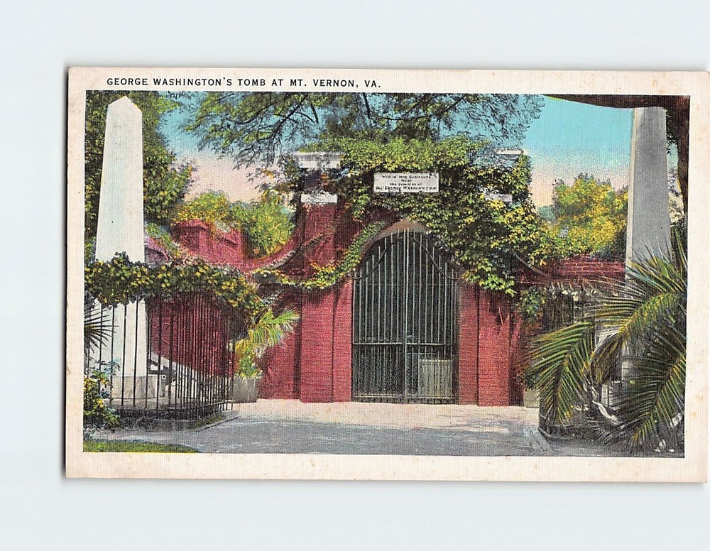 Postcard George Washington's Tomb Mt. Vernon Virginia USA