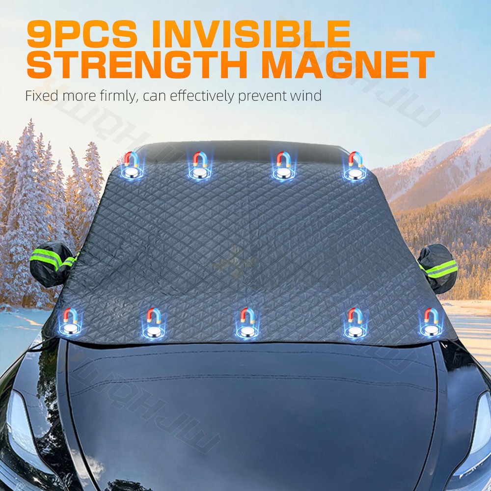 Thick Car Windshield Cover for Snow Ice Rain Frost and Sun Protection  