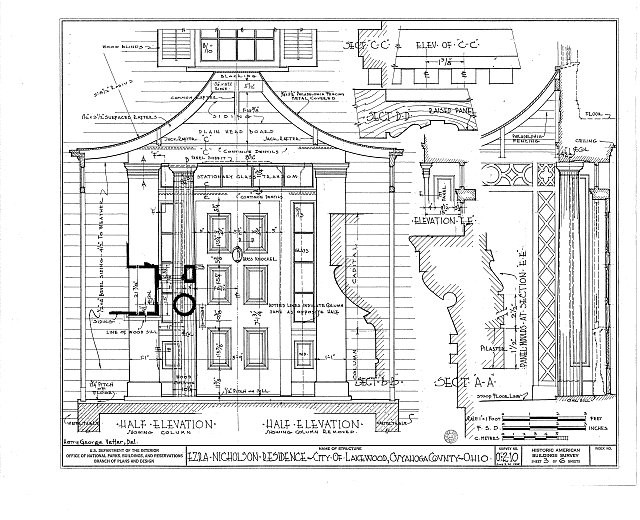 HABS OHIO,18-LAKWO,3- (sheet 3 of 6) - Ezra Nicholson House, 1335 Detroit