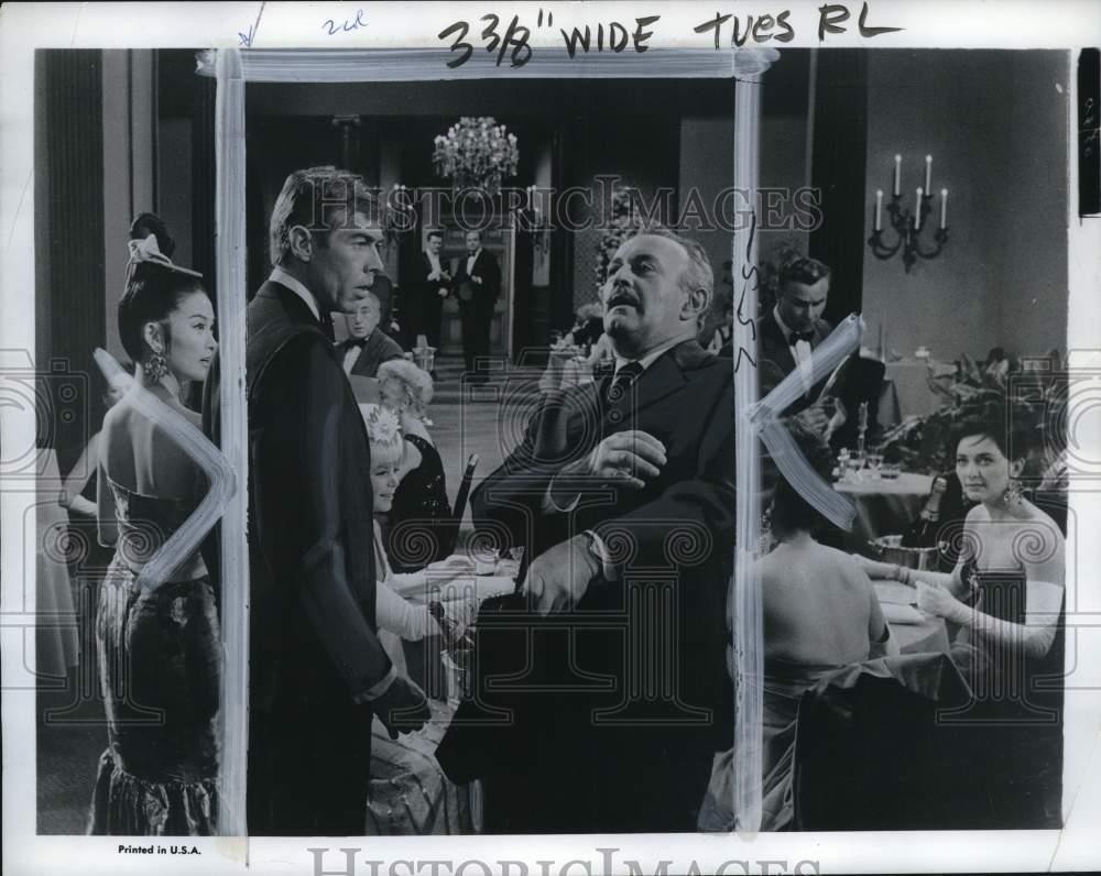 1966 Press Photo Actors James Coburn, Lee J. Cobb in 