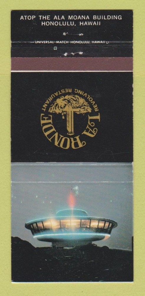 Matchbook Cover - La Ronde Restaurant Honolulu Hawaii 30 Strike