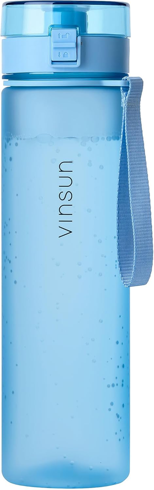 Sports Water Bottle 32 Ounce with Strap - BPA Free, Leak Proof - One-Hand-Openin