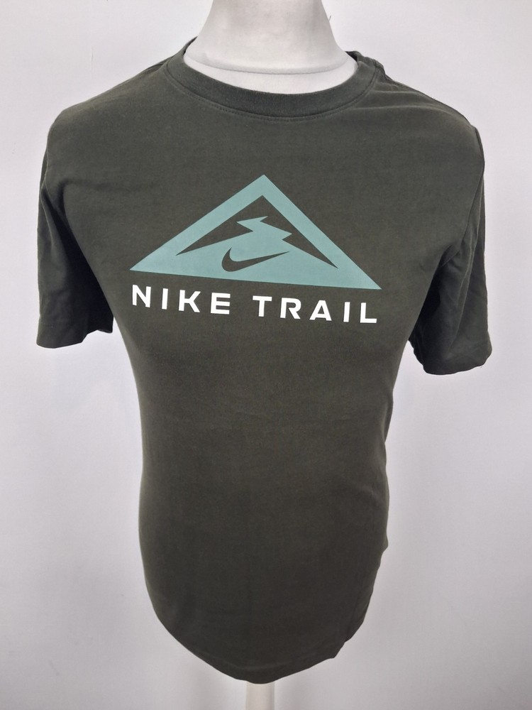 Mens Nike Trail Dri Fit T Shirt Green Small 38 Chest