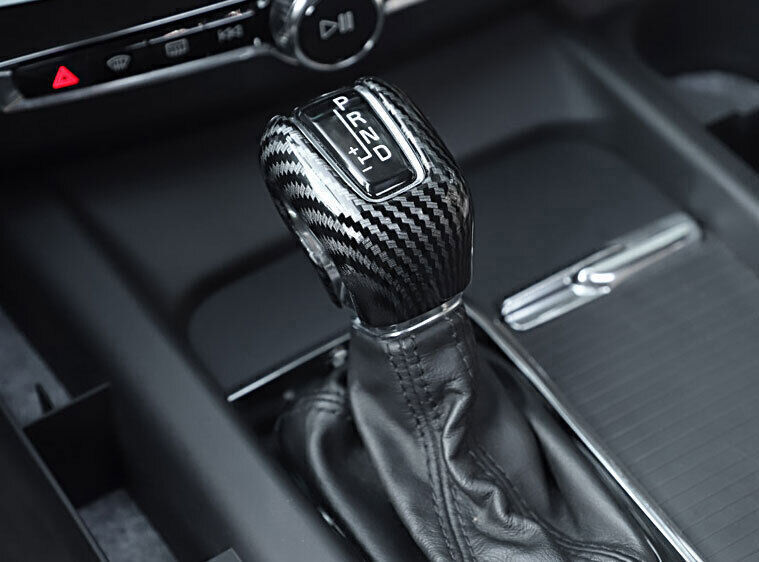 Carbon Fiber Gear Shift Knob Cover for Volvo XC60 2018-2024 ABS Trim