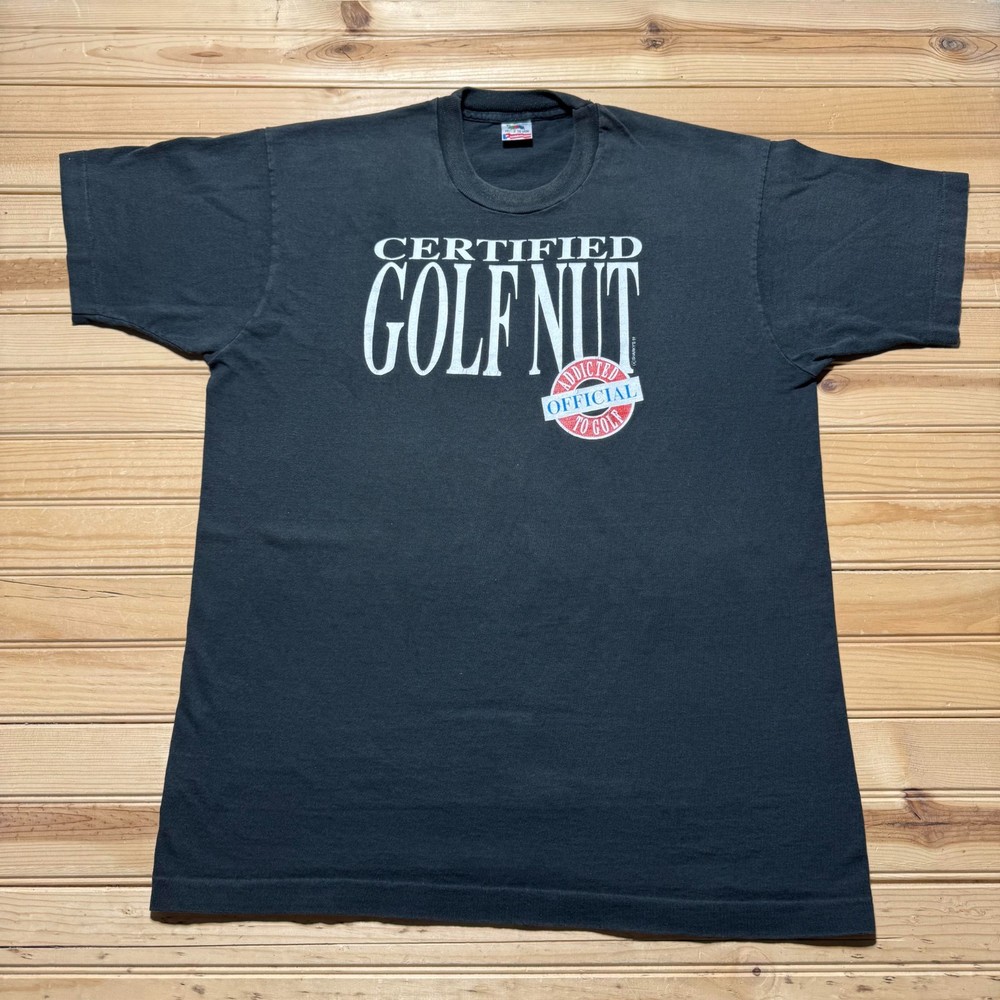 Vintage 1991 Certified Golf Nut Addicted To Golf Official Funny Humor Shirt - XL