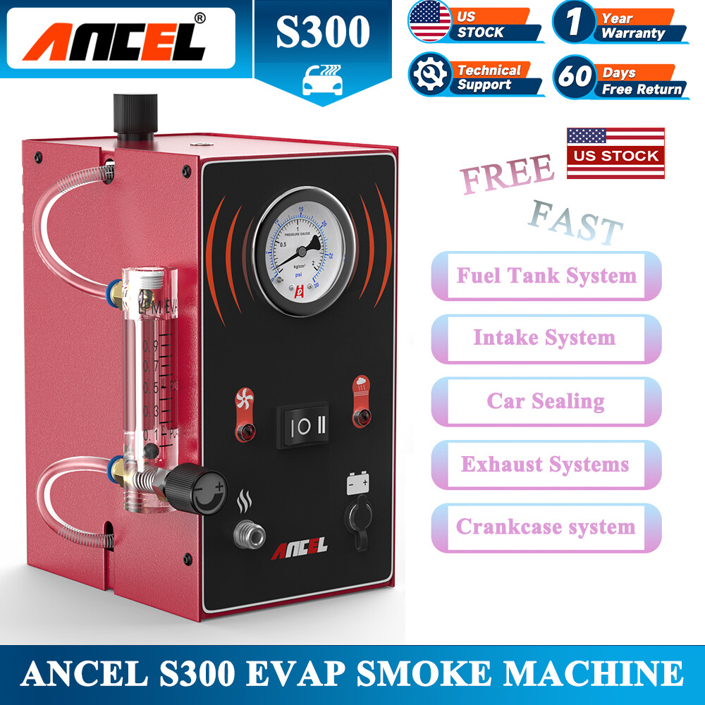 EVAP Smoke Machine Automotive Pipe Diagnostic Tool Vacuum Leak Tester ANCEL S300