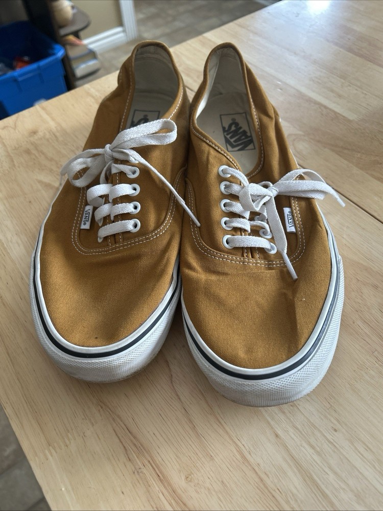 Vans Off the Wall Men's 12 Tan Coloured  Canvas Lace Up Shoes Sneakers