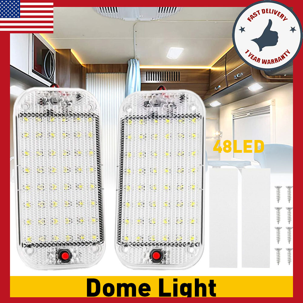 Universal RV Interior Car Vehicle Indoor Roof Dome Ceiling Light White Lamp
