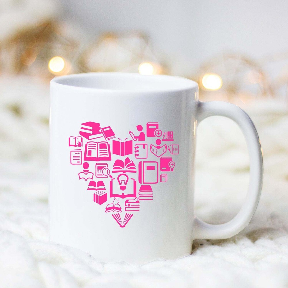 Reading Love Pink Book Mug Book Lover Gift Reading Mug Book Lover Mug Librarian