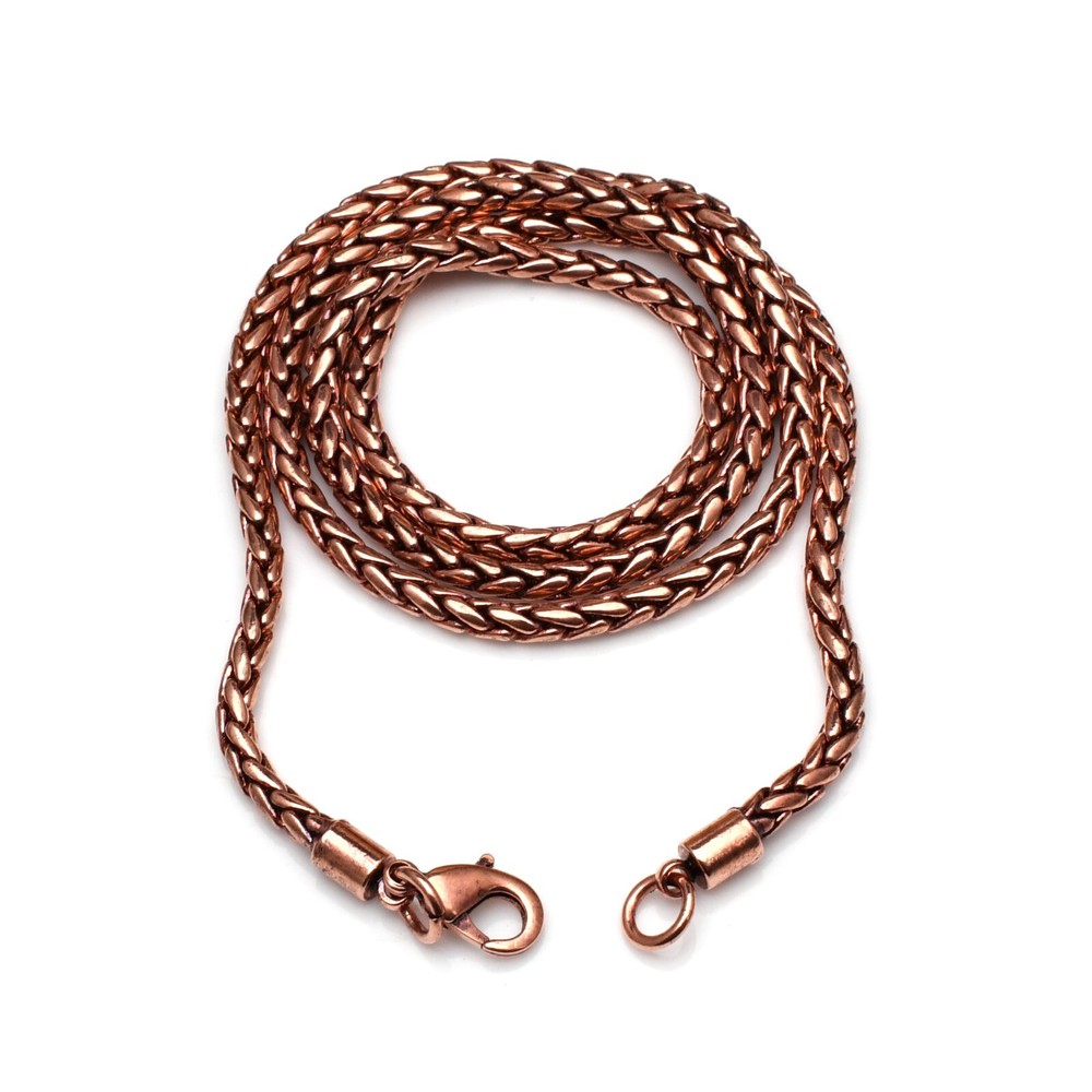 100% Pure  Oxidize  Copper Wheat  Viking jewelry  Copper Chain Necklace RJ-01