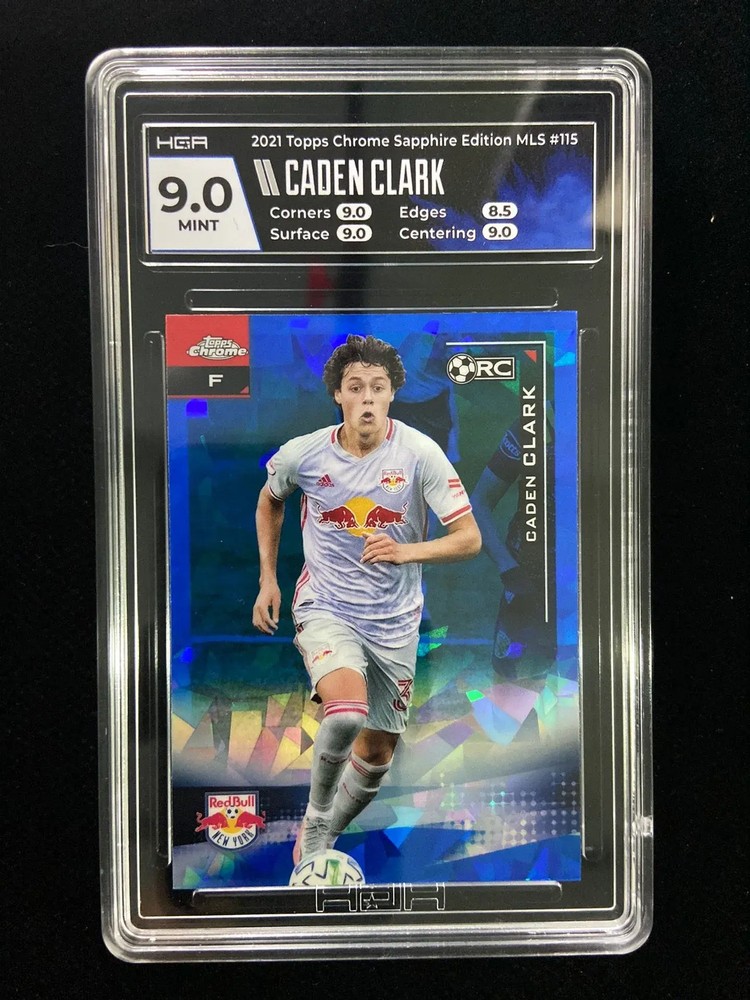 2021 Topps Chrome Sapphire Edtion MLS Caden Clark RC Rookie HGA 9