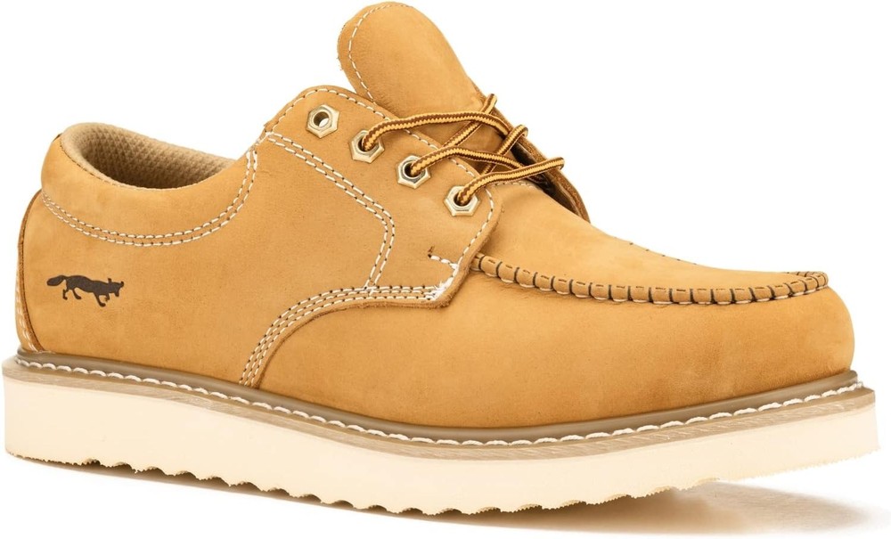 Golden Fox 4 Inch Moc Toe Leather Work Oxford for Men Construction Boot
