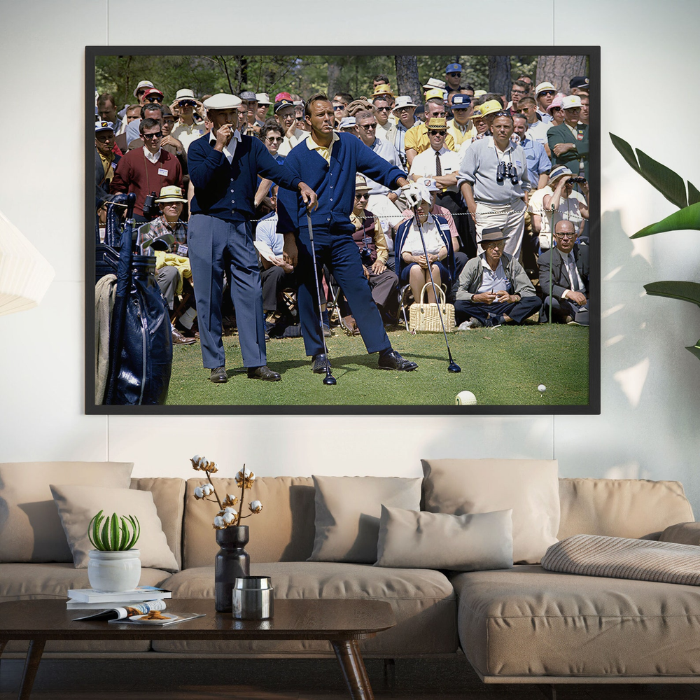 Ben Hogan and Arnold Palmer 1966 Augusta Masters Poster - Vintage Golf Decor