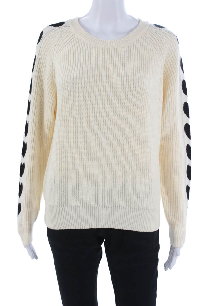 Pink Martini Unisex Pullover Beige Polka Dot Crew Neck Long Sleeve Size XSFree Shipping in US $100+ Orders | $6.95 Orders Below