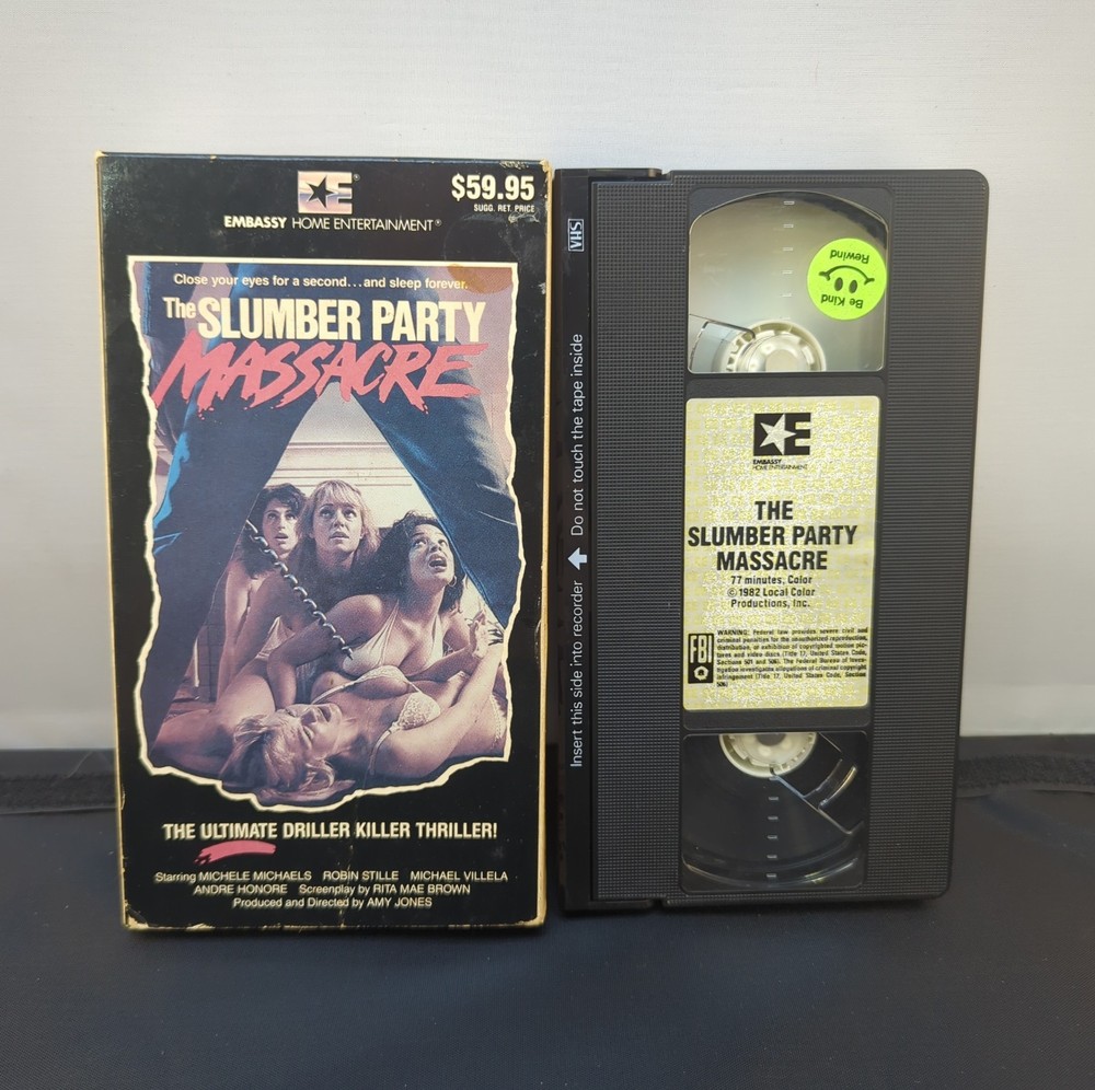The Slumber Party Massacre VHS Tape 1982 Embassy Home Entertainment RARE R Rated