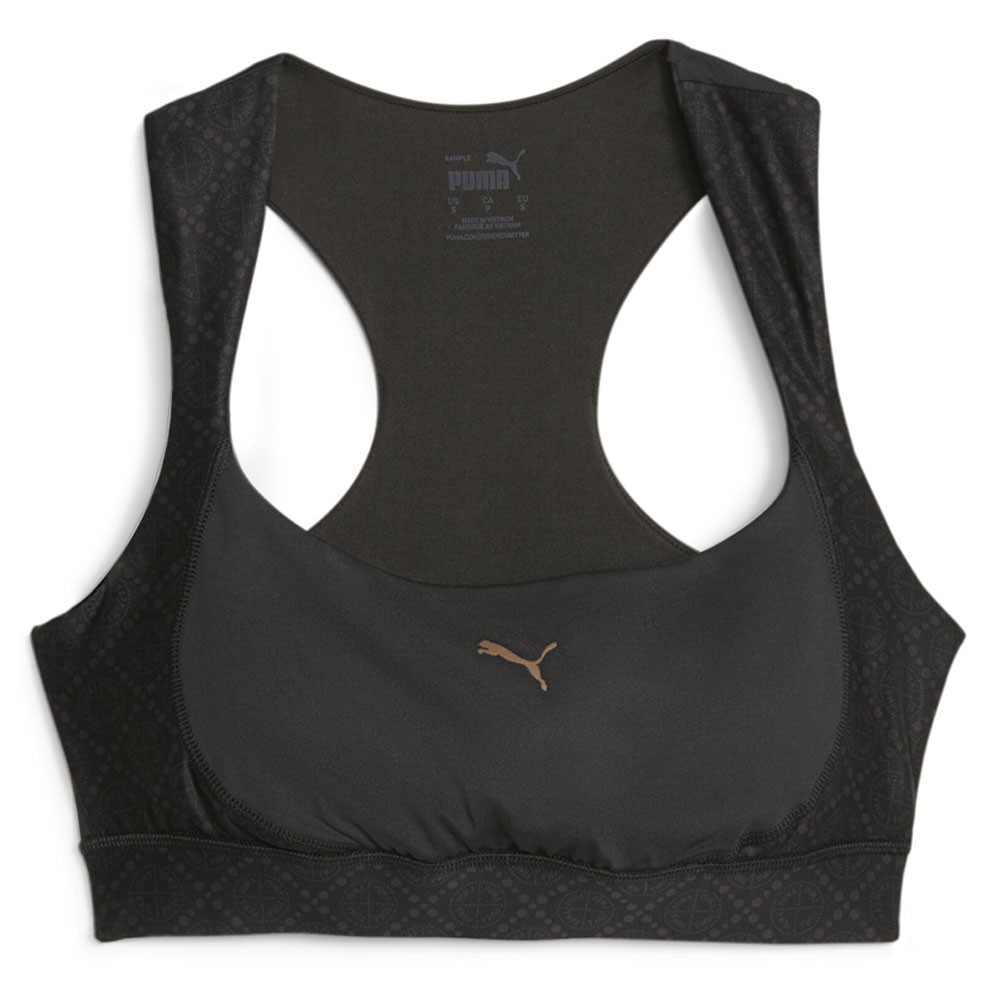 PUMA Logo Love Mid Impact Training Sports Bra Womens Black  52390501