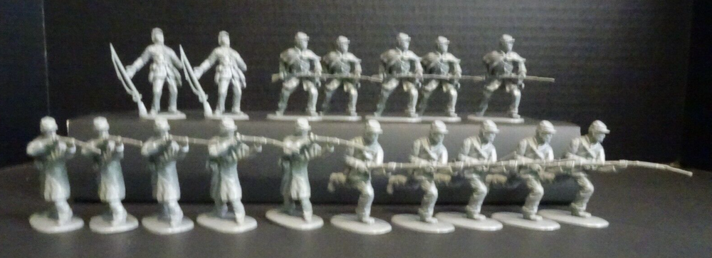 ACCURATE AMERICAN CIVIL WAR SOLDIERS INFANTRY 17 FIGURES 4 POSES-image