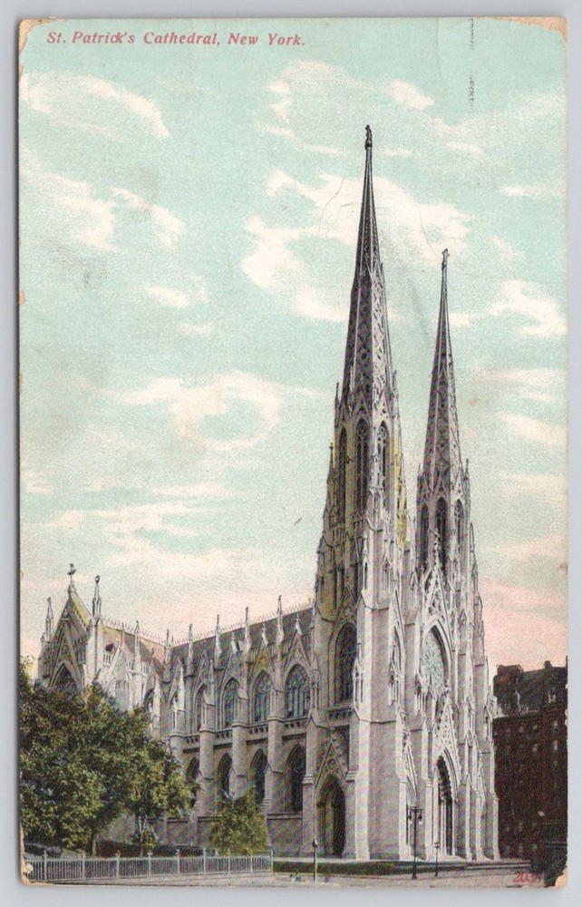 St. Patrick's Cathedral New York City NY 1908 Posted Postcard