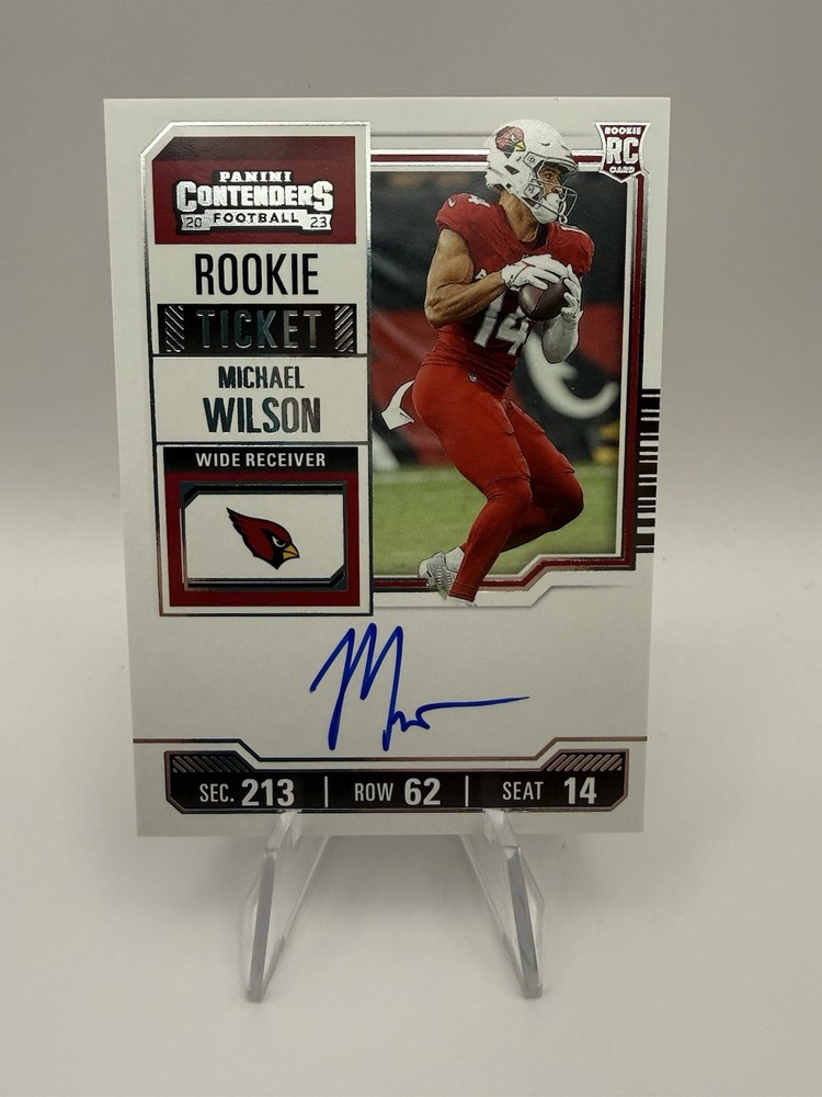 2023 Contenders Rookie Ticket Michael Wilson On Card Auto Cardinals RC #126