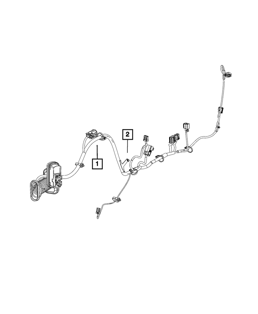 Genuine Mopar Front Door Wiring Right Door 68186547AB
