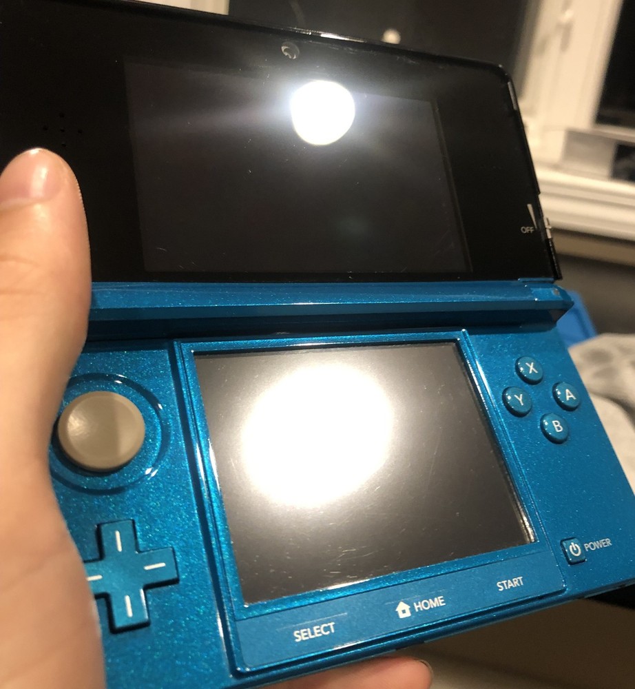 Nintendo 3DS Aqua Blue CTR-001 Handheld Console Fully Tested